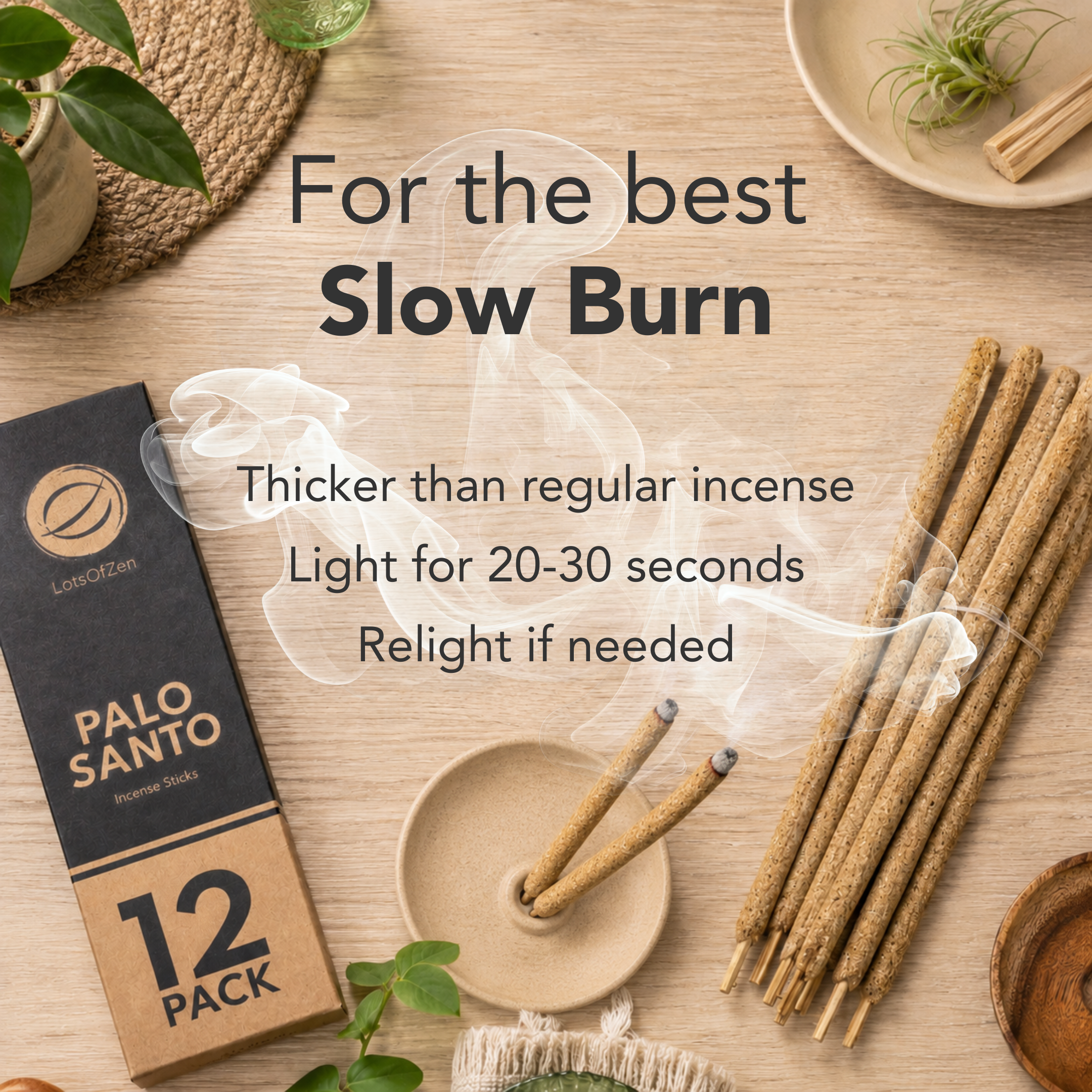 Palo Santo Incense Sticks Smudge Kit (12 Pack)