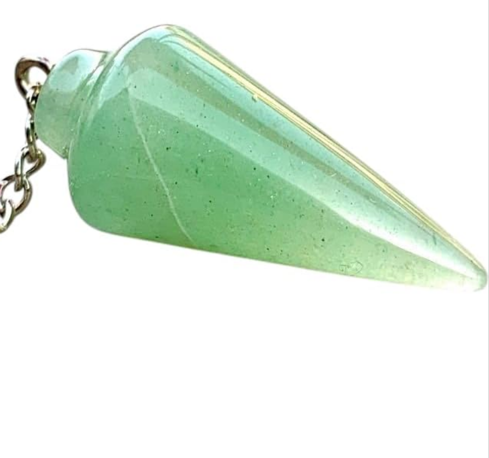 Natural Green Aventurine Pendulum with Mystery Charm | Bag Charm