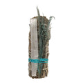 White Sage, Selenite & Blue Floral Smudge Bundle (4")